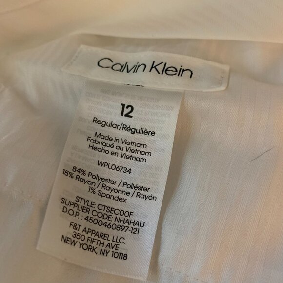 Calvin Klein Boys 12 Dress Pants White Canvas Nautical Coastal Straight Leg - Picture 15 of 16